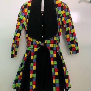 Girls Black and Checkered Dress